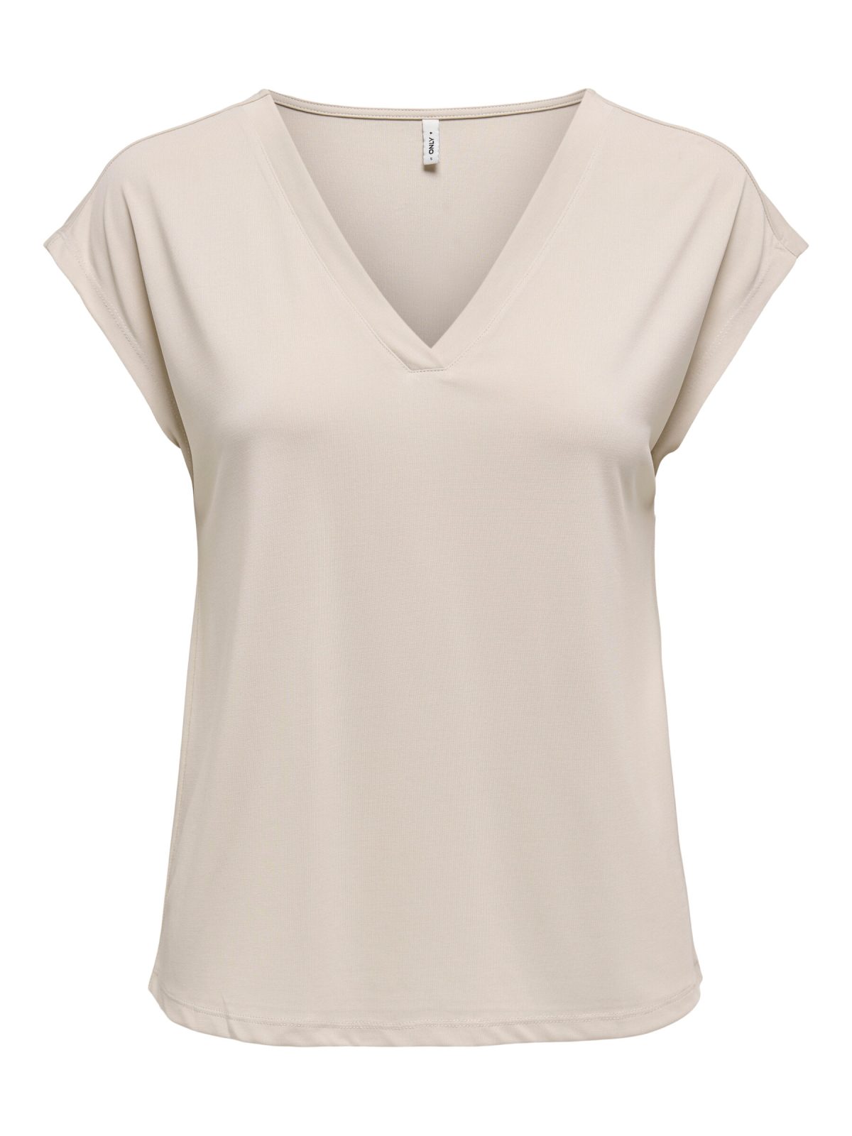 ONLFREE LIFE S/S V-NECK TOP Pumice Stone