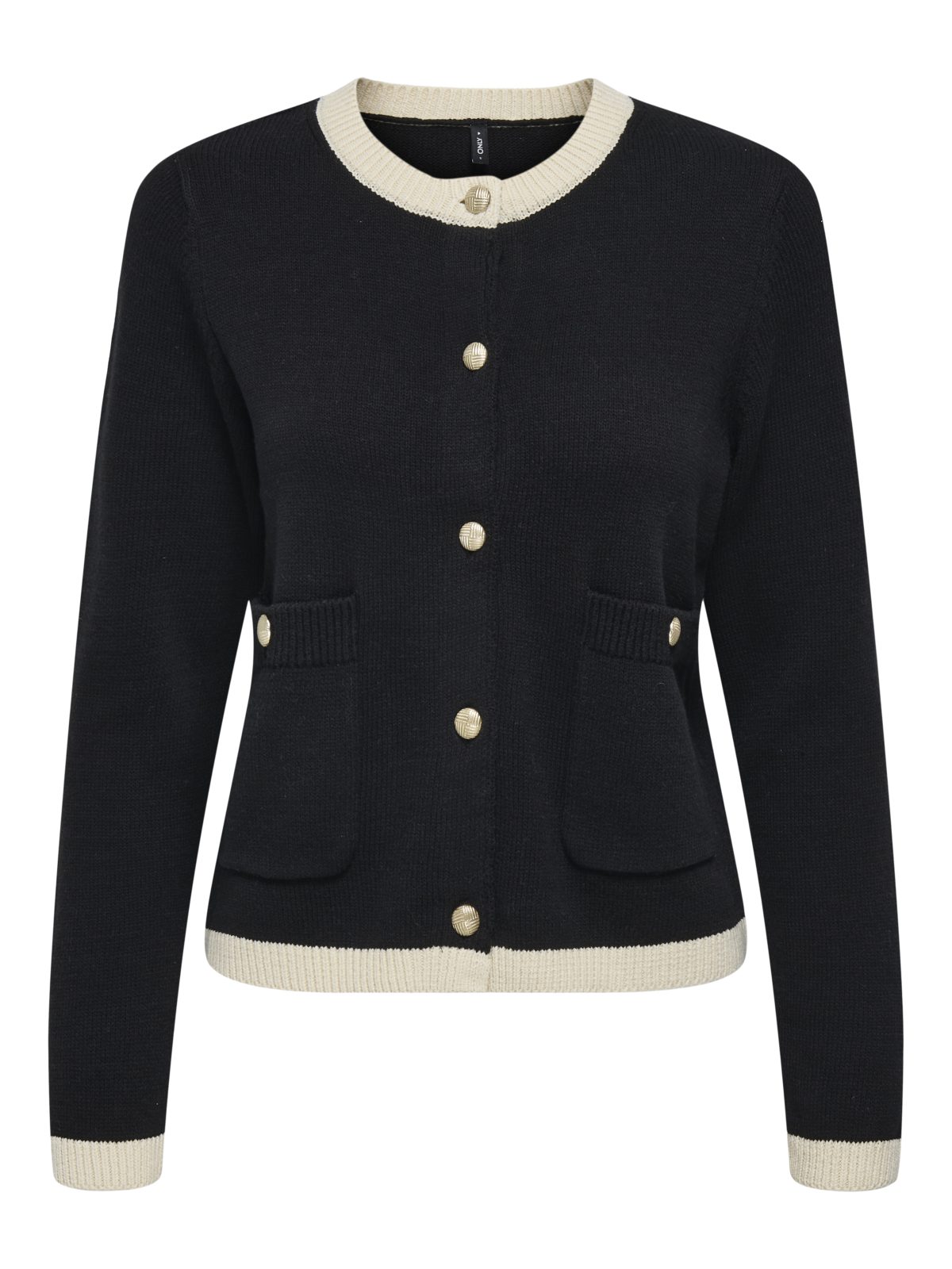 ONLISABELLE ONECK BUTTON CARDIGAN Black