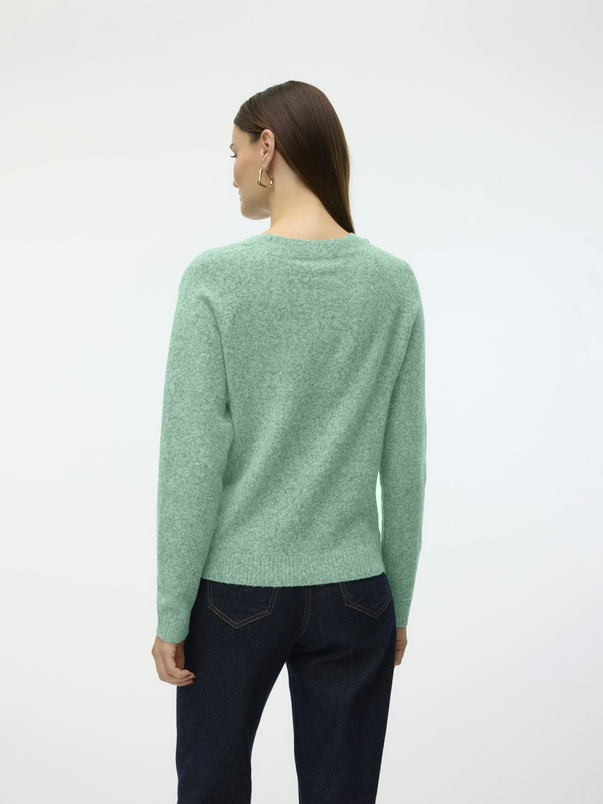 VMDOFFY LS O-NECK BLOUSE Birds Egg Green