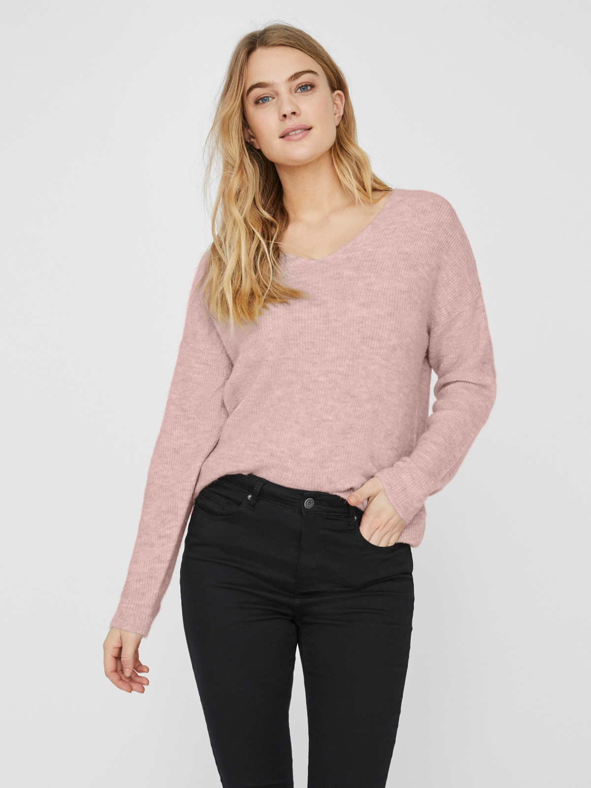 VMCREWLEFILE LS BLOUSE Sepia Rose