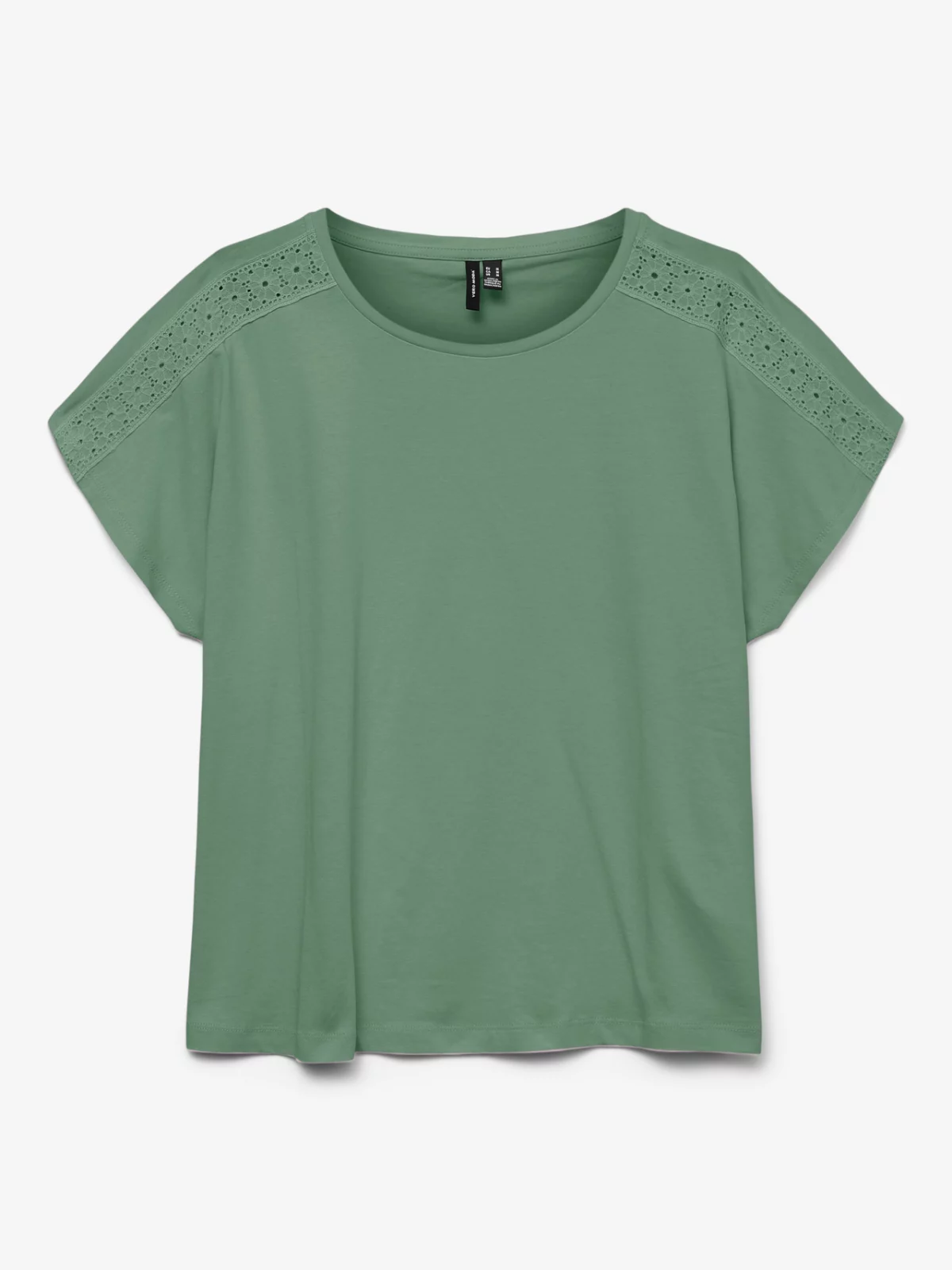 VMEMMY SS LACE TAPE TOP Hedge Green