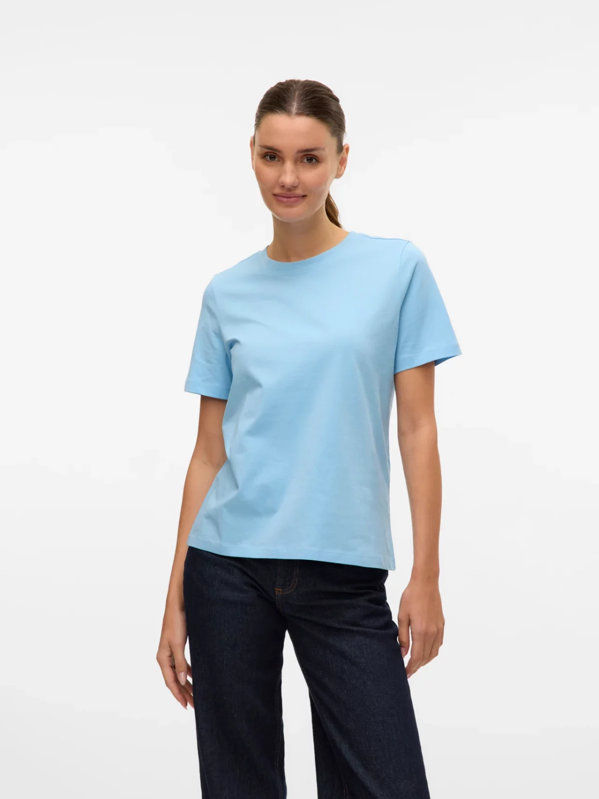 VMPAULINA SS T-SHIRT Airy Blue