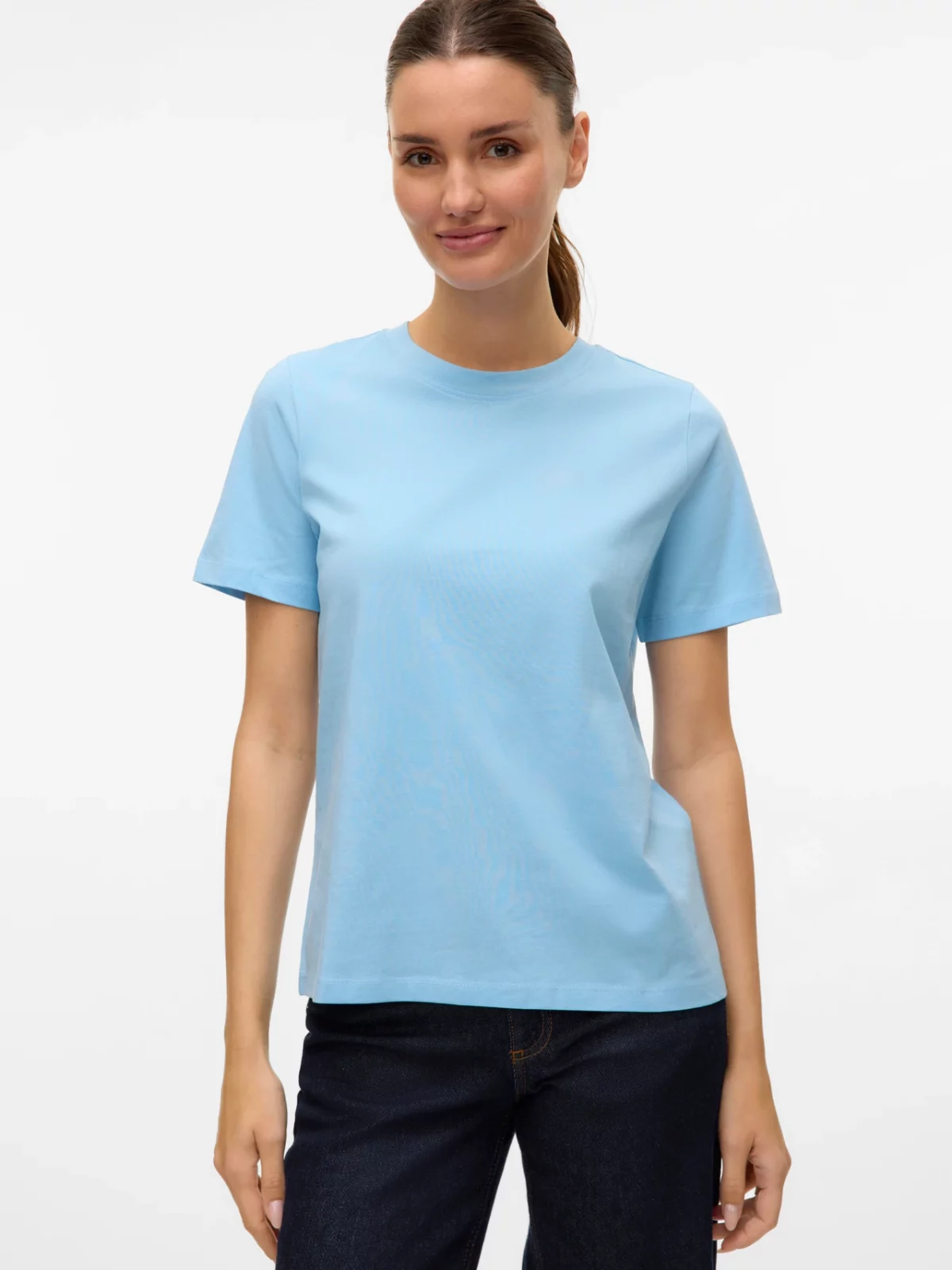 VMPAULINA SS T-SHIRT Airy Blue