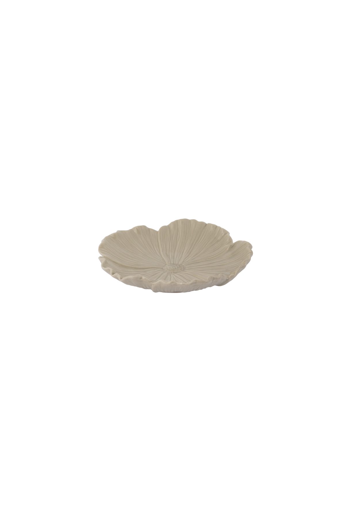 Blomster Fat Stort Beige